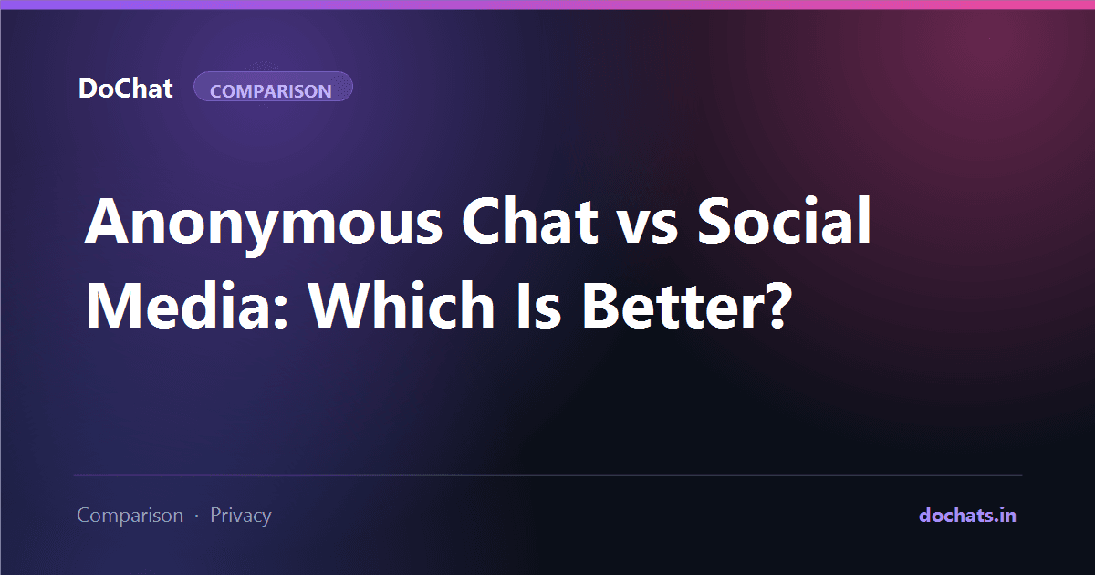 Illustration comparing anonymous chat rooms and social media