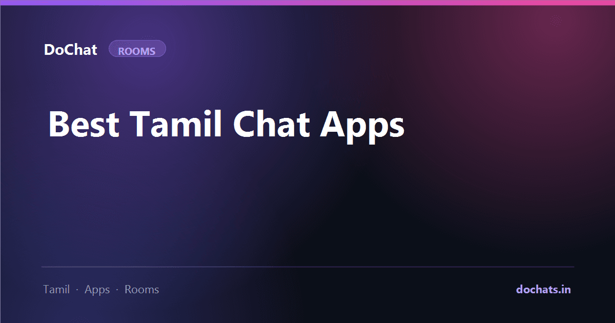 Illustration for an article about Tamil chat apps and rooms