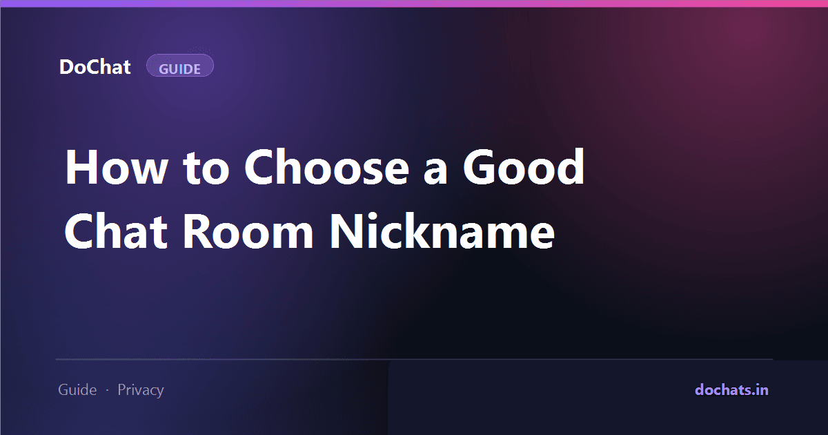 Illustration for an article about choosing a chat room nickname