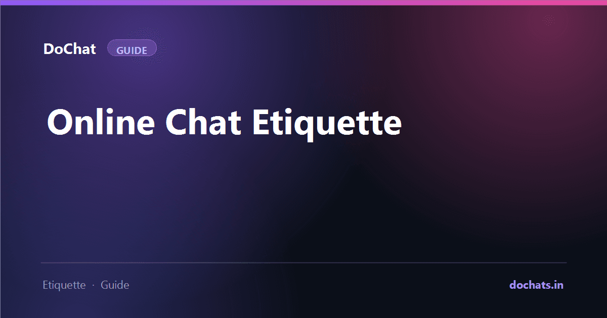 Illustration for an article about online chat etiquette